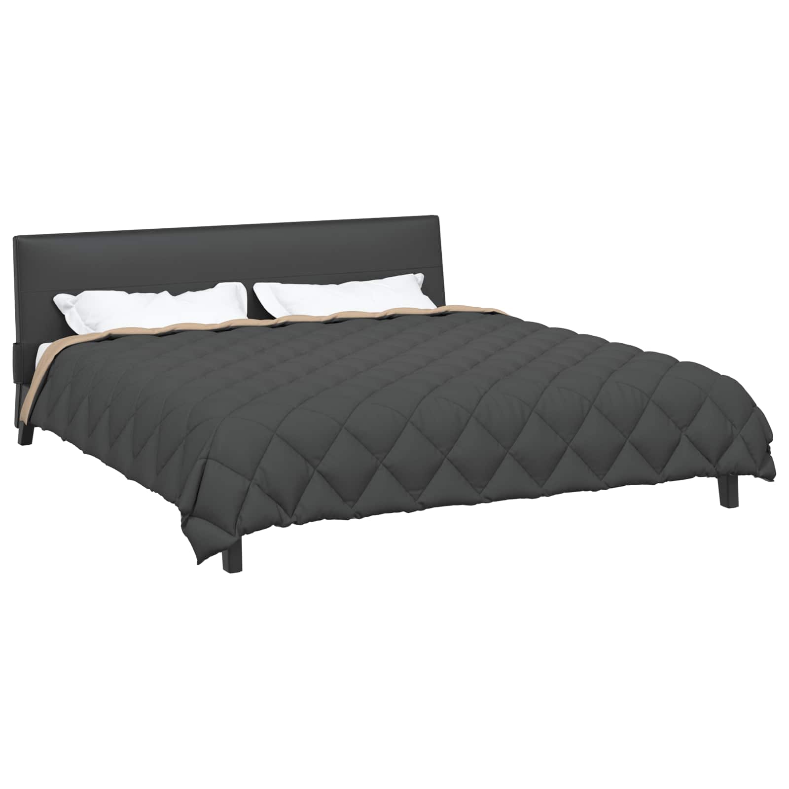 Vidaxx Winterbettdecke Anthrazit und Taupe 200 x 200 cm Mikrofaser