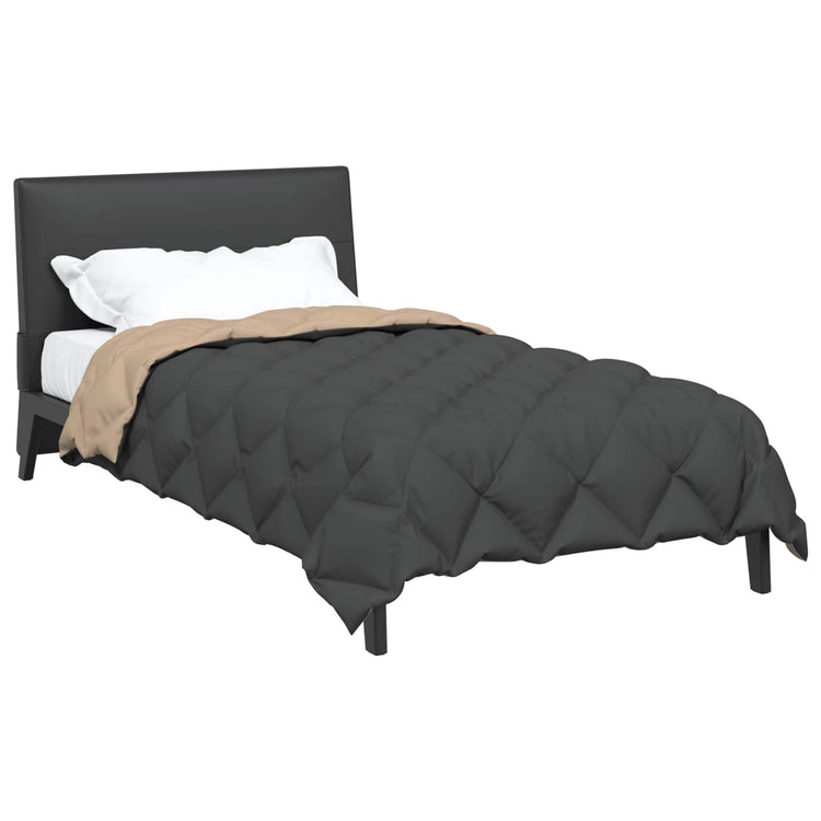 Vidaxl Winterdecke Anthrazit und Taupe 220 x 140 cm Mikrofaser