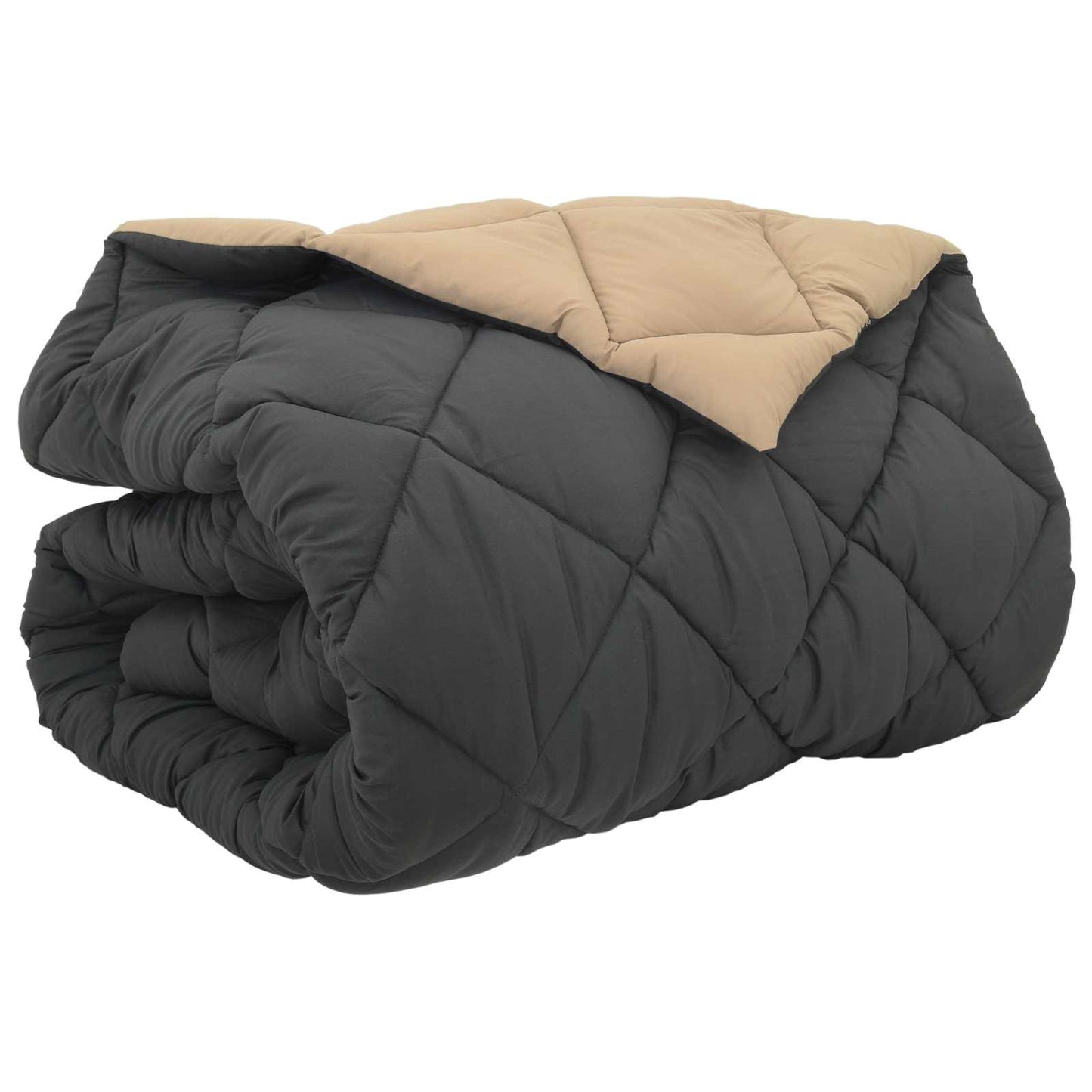Vidaxl Winterdecke Anthrazit und Taupe 220 x 200 cm Mikrofaser