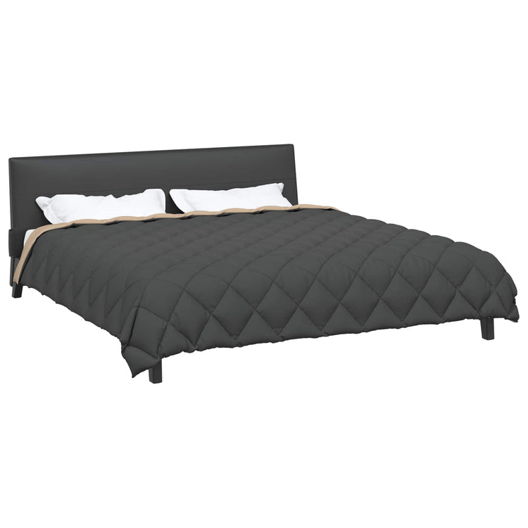 Vidaxl Winterdecke Anthrazit und Taupe 220 x 240 cm Mikrofaser