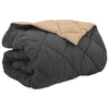 Vidaxl Winterdecke Anthrazit und Taupe 220 x 260 cm Mikrofaser