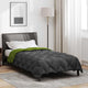 Vidaxl Winterbettdecke Grün und Anthrazit 200 x 135 cm Mikrofaser