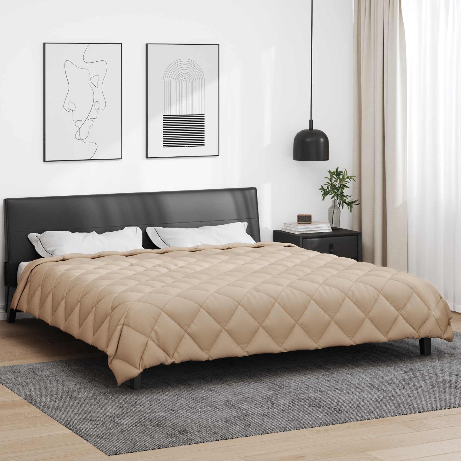 Vidaxl Winterdecke Taupe 220 x 240 cm Mikrofaser