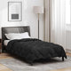Vidaxl Winterdecke schwarz 200 x 155 cm Mikrofaser