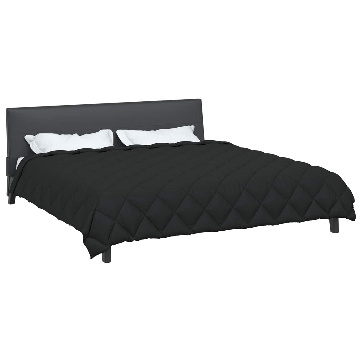 Vidaxl Winterdecke schwarz 220 x 260 cm Mikrofaser