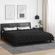 Vidaxl Winterdecke schwarz 240 x 260 cm Mikrofaser
