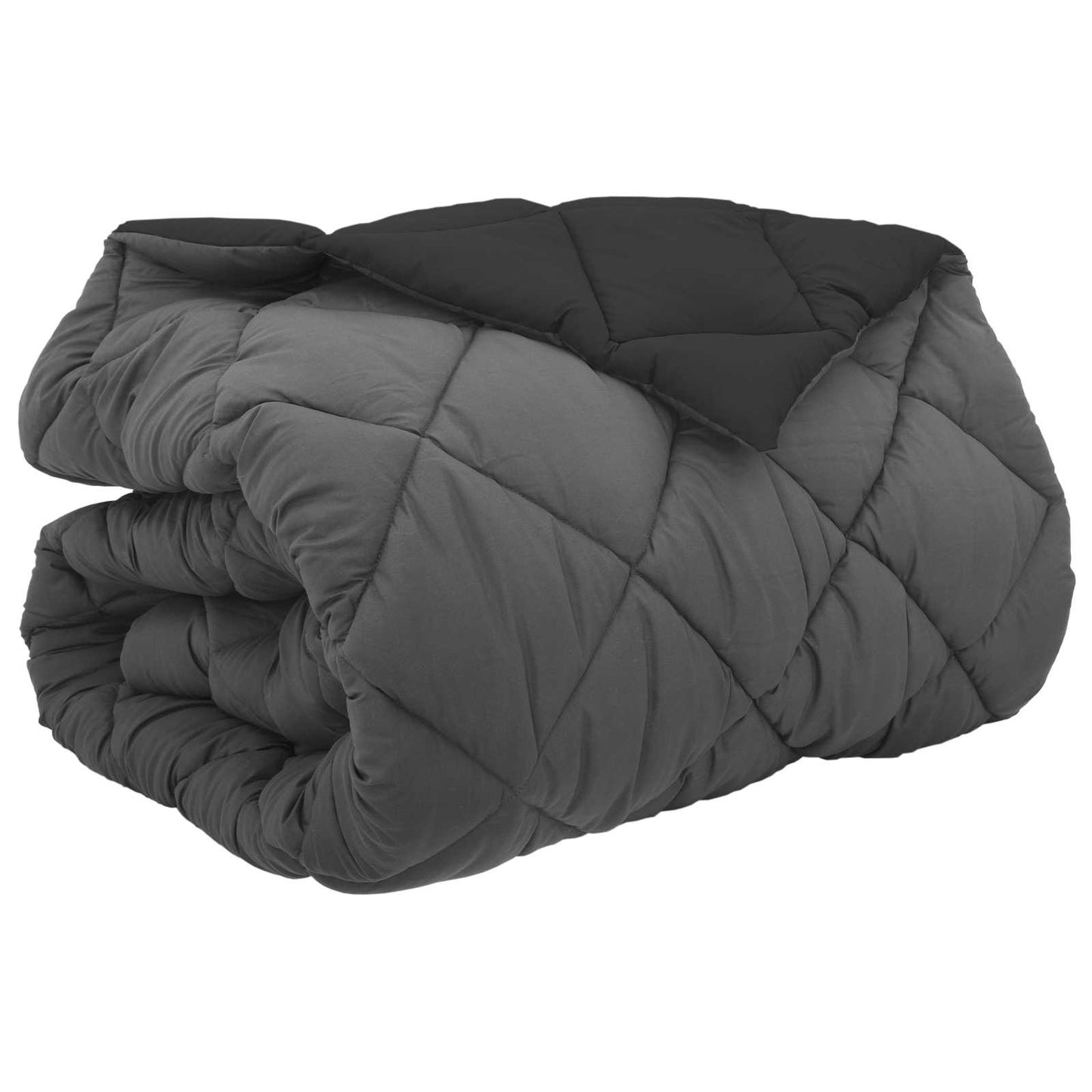Vidaxl Winterdecke Schwarz und Anthrazit 200 x 200 cm Mikrofaser