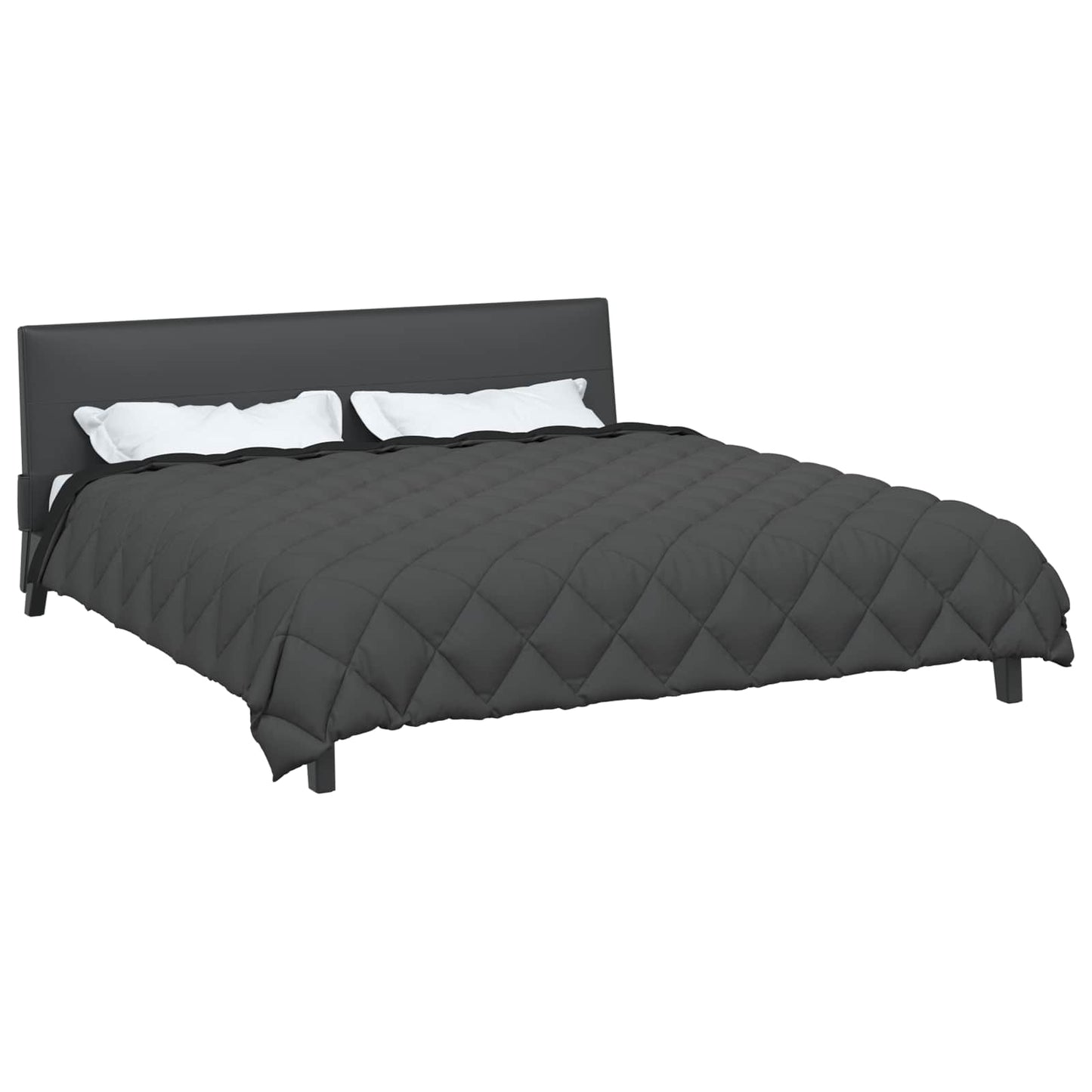 Vidaxl Winterdecke Schwarz und Anthrazit 200 x 200 cm Mikrofaser