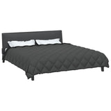 Vidaxl Winterdecke Schwarz und Anthrazit 200 x 200 cm Mikrofaser - afbeelding 3