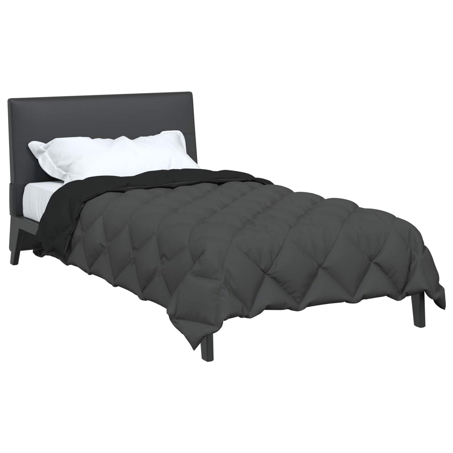 Vidaxl Winterdecke Schwarz und Anthrazit 220 x 140 cm Mikrofaser