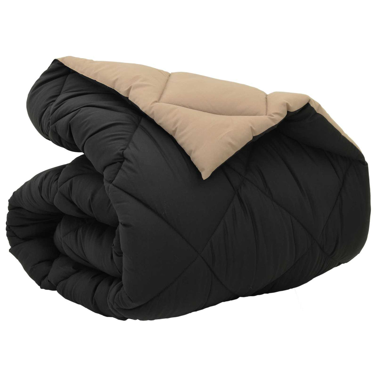 Vidaxl Winterdecke Schwarz und Taupe 200 x 155 cm Mikrofaser
