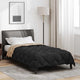 Vidaxl Winterdecke Schwarz und Taupe 220 x 140 cm Mikrofaser