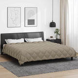 Vidaxl Winterdecke hellgrau 220 x 200 cm Mikrofaser - afbeelding 1