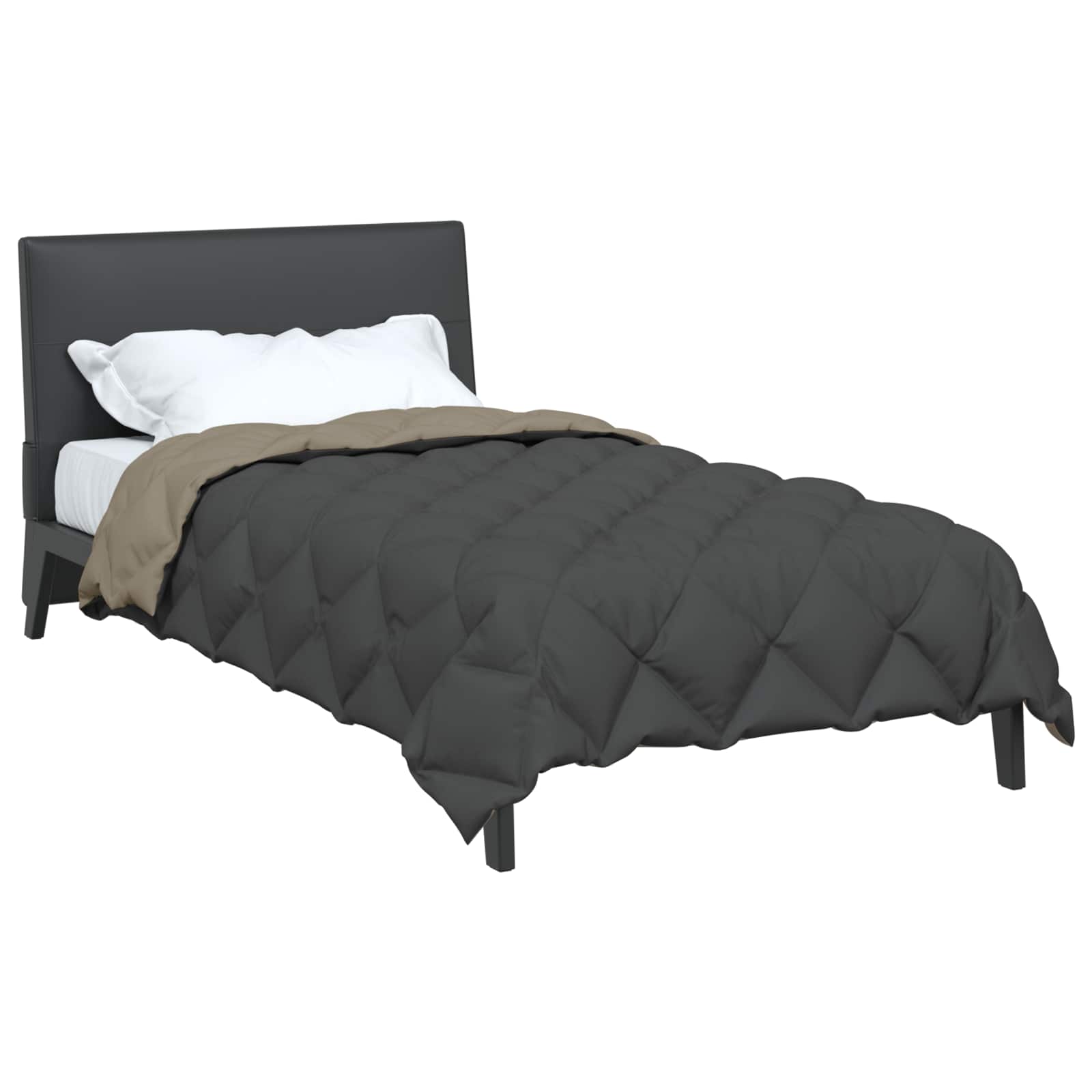 Vidaxl Winterdecke Hellgrau und Anthrazit 200 x 135 cm Mikrofaser