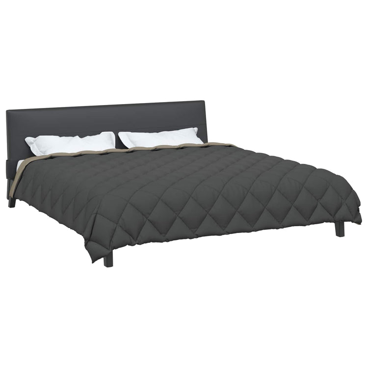 Vidaxl Winterdecke Hellgrau und Anthrazit 200 x 200 cm Mikrofaser