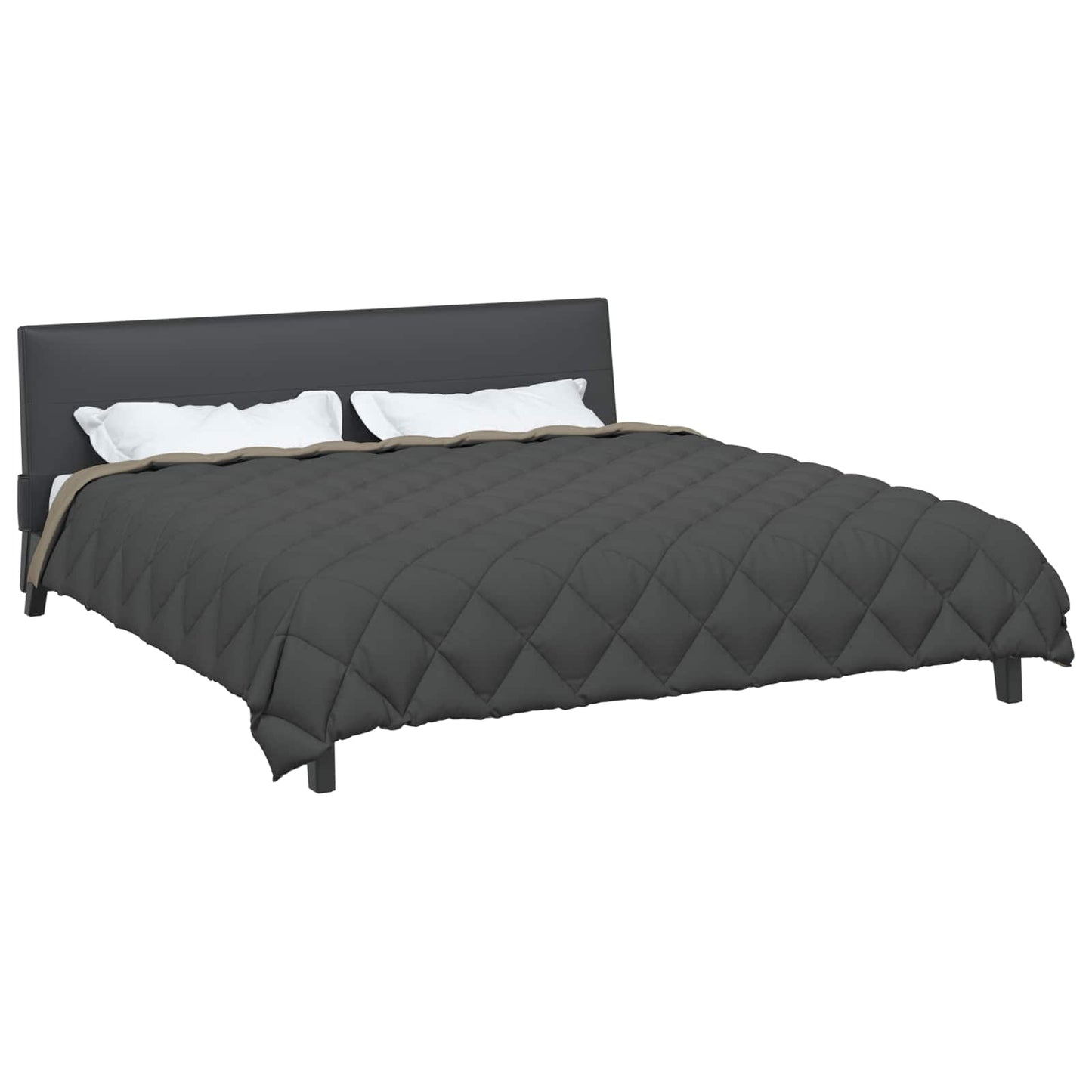 Vidaxl Winterdecke Hellgrau und Anthrazit 240 x 200 cm Mikrofaser