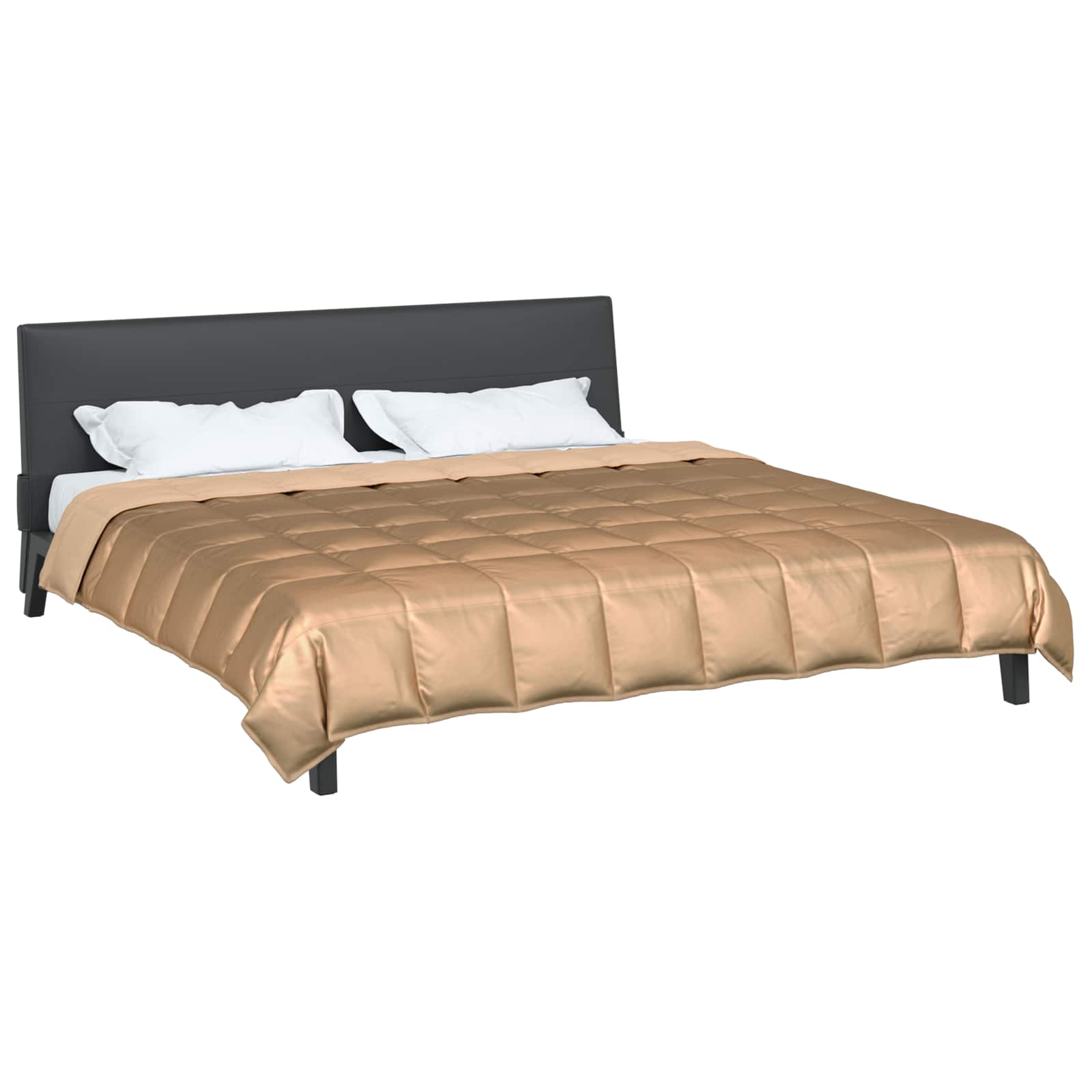 Vidaxx Sommerbettdecke Gold 240 x 200 cm Satin und Mikrofaser