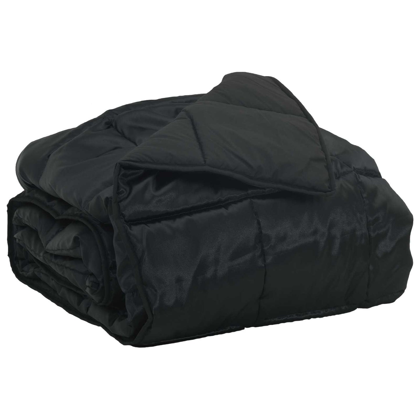 Vidaxx Sommerbettdecke schwarz 220 x 200 cm aus Satin und Mikrofaser
