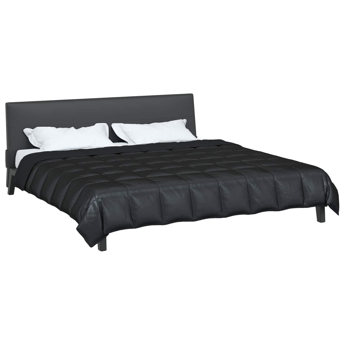 Vidaxx Sommerbettdecke schwarz 220 x 200 cm aus Satin und Mikrofaser