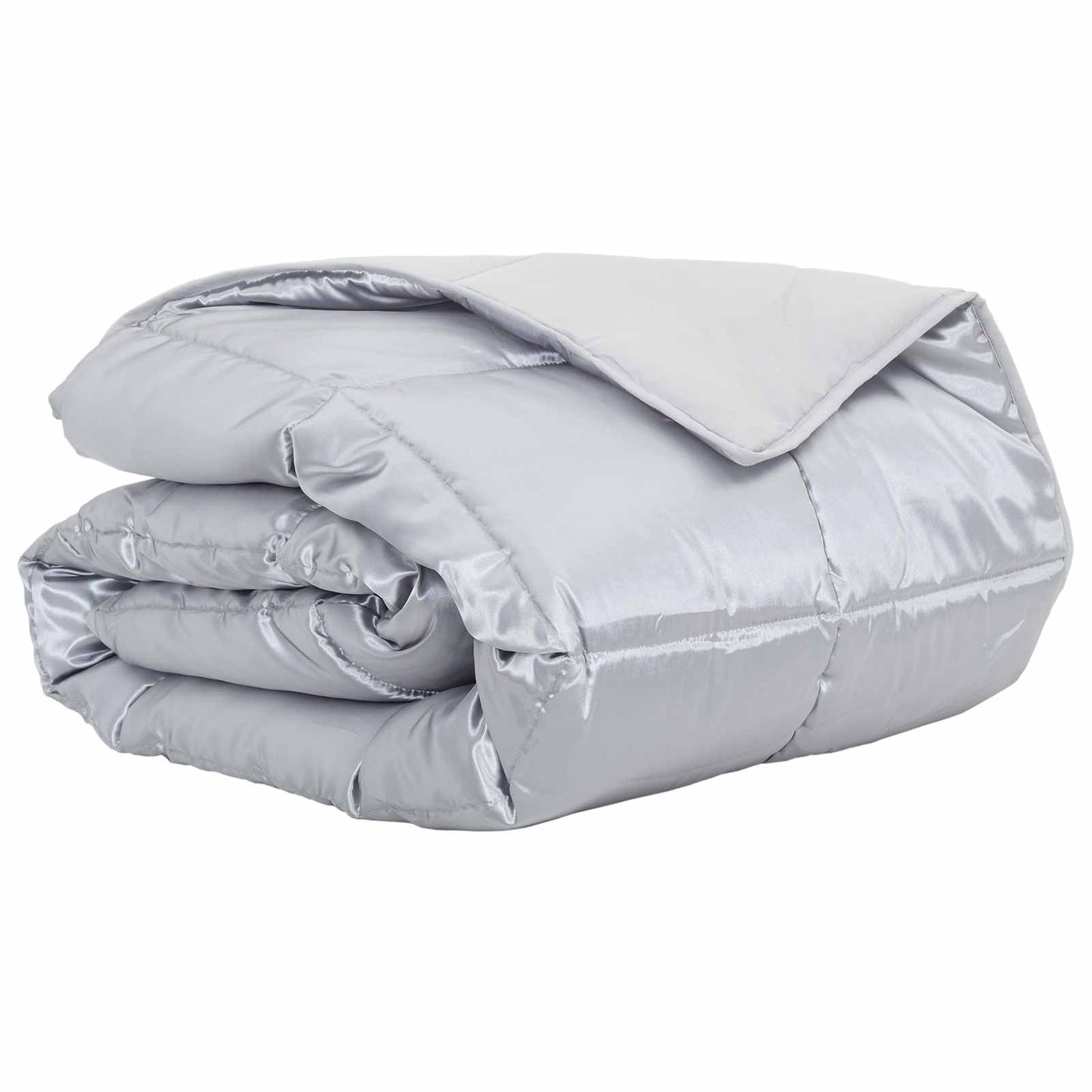 Vidaxx Sommerbettdecke Silber 200 x 140 cm Satin und Mikrofaser