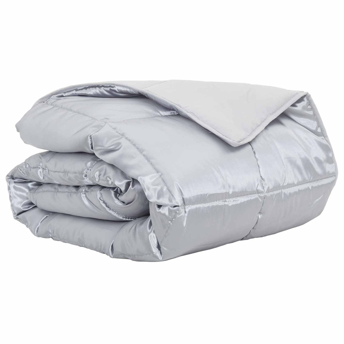 Vidaxx Sommerbettdecke Silber 220 x 260 cm Satin und Mikrofaser