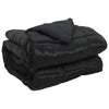 Vidaxx Ganzjahresdecke schwarz 240 x 260 cm Satin und Mikrofaser