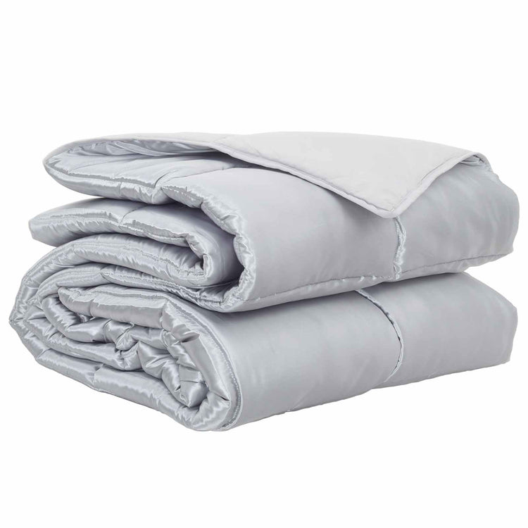 Vidaxx Ganzjahresdecke Silber 220 x 155 cm Satin und Mikrofaser