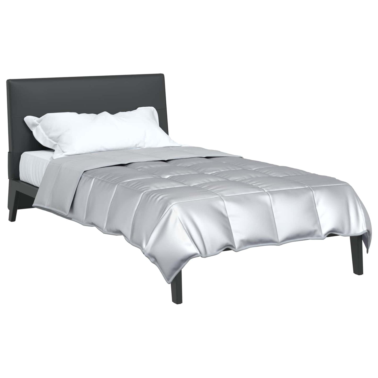 Vidaxx Ganzjahresdecke Silber 220 x 155 cm Satin und Mikrofaser