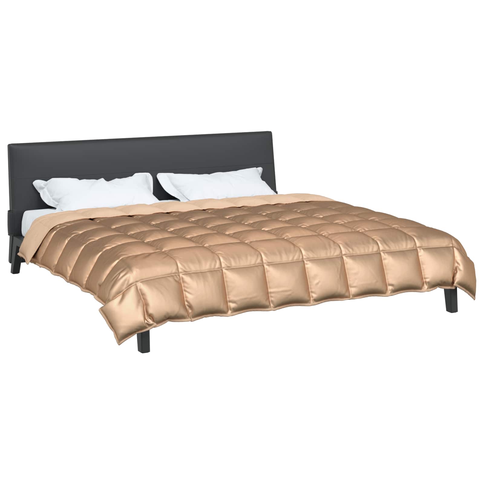 Vidaxl Winterbettdecke Gold 240 x 200 cm Satin und Mikrofaser