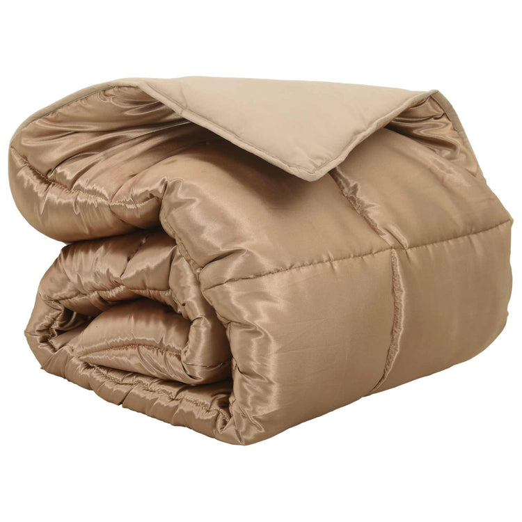 Vidaxl Winterbettdecke Gold 220 x 135 cm Satin und Mikrofaser
