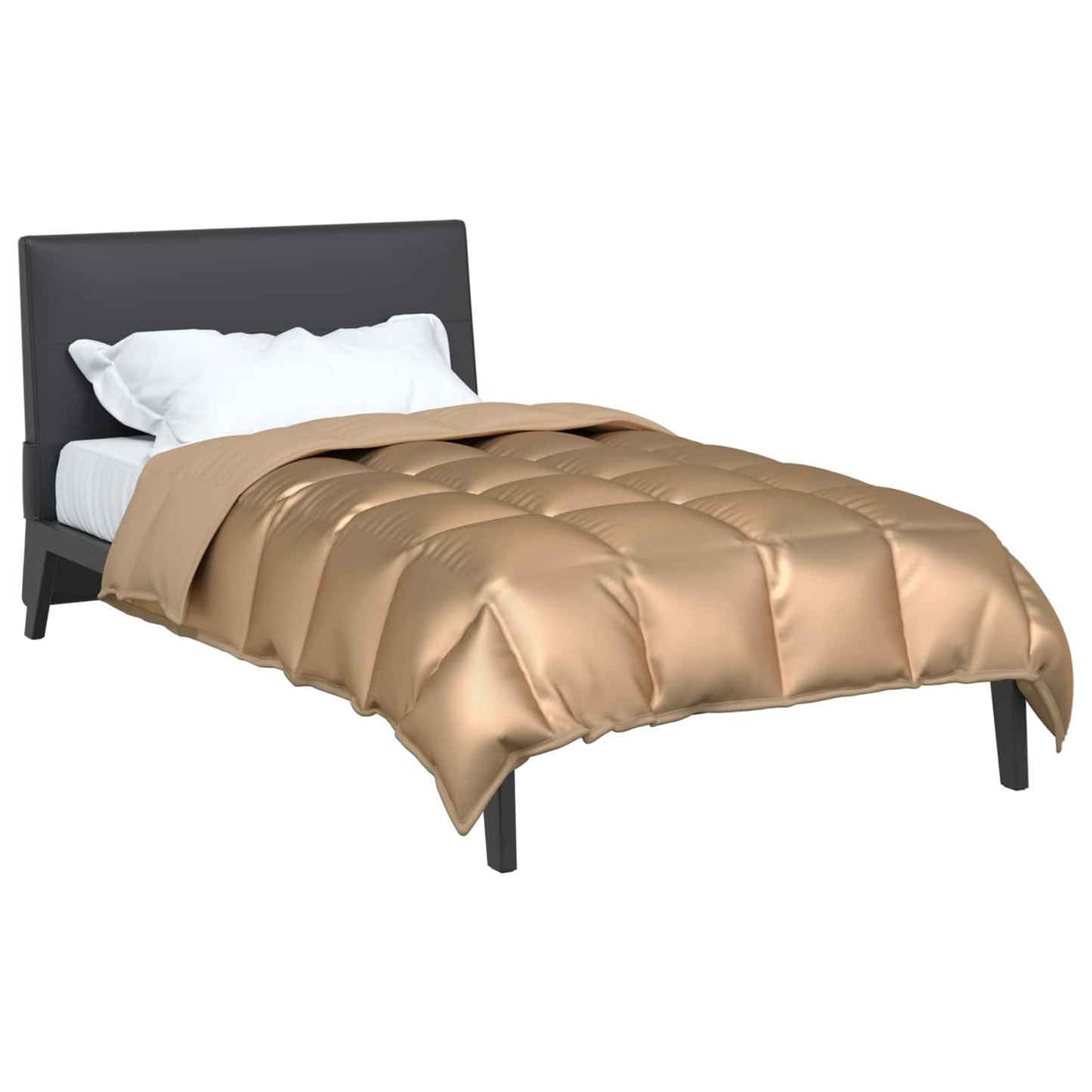 Vidaxl Winterbettdecke Gold 220 x 140 cm Satin und Mikrofaser