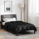 Vidaxx Winterbettdecke schwarz 200 x 140 cm Satin und Mikrofaser