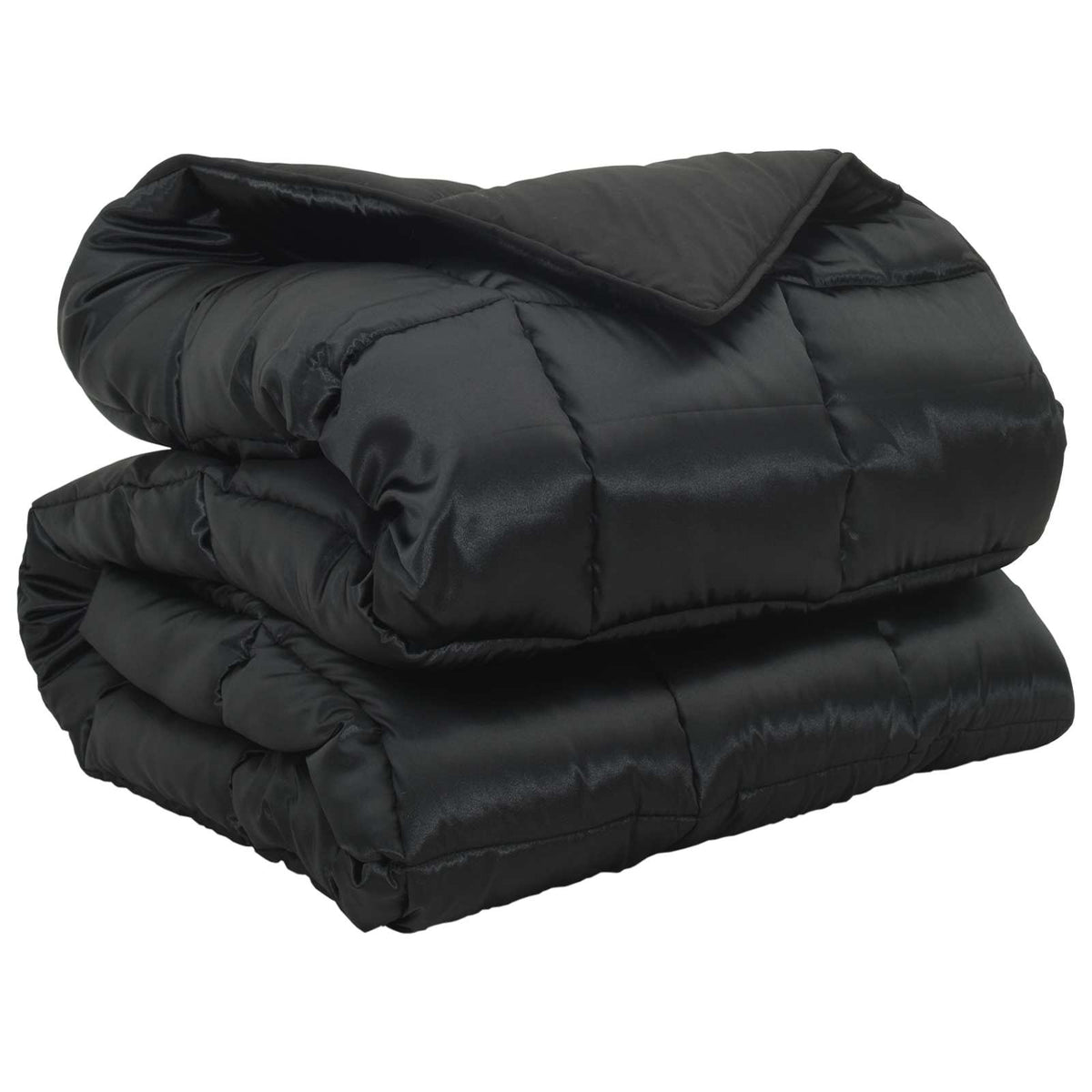 Vidaxx Winterbettdecke schwarz 200 x 200 cm Satin und Mikrofaser