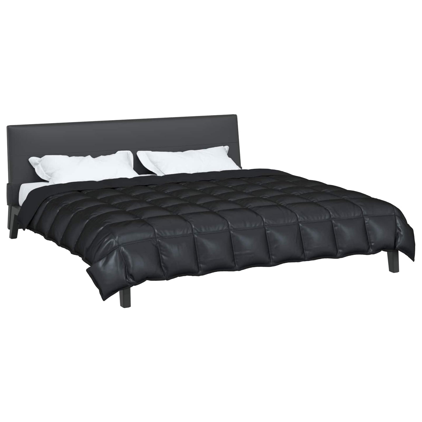 Vidaxx Winterbettdecke schwarz 220 x 260 cm Satin und Mikrofaser