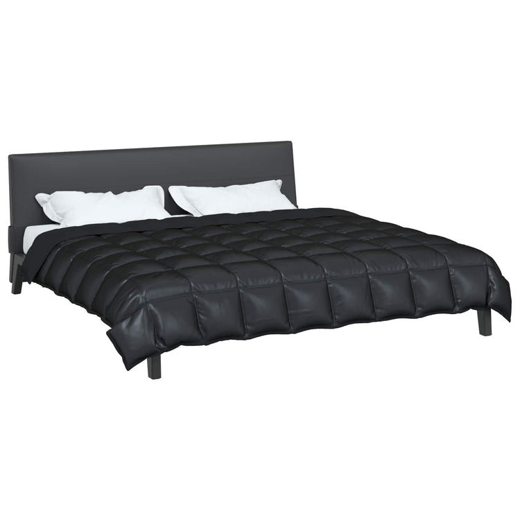 Vidaxx Winterbettdecke schwarz 220 x 260 cm Satin und Mikrofaser
