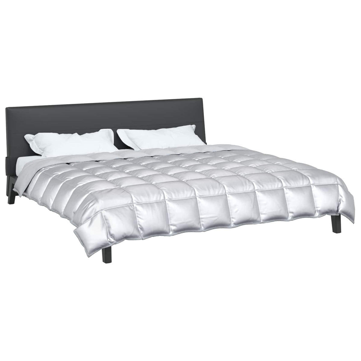 Vidaxx Winterbettdecke Silber 220 x 240 cm Satin und Mikrofaser