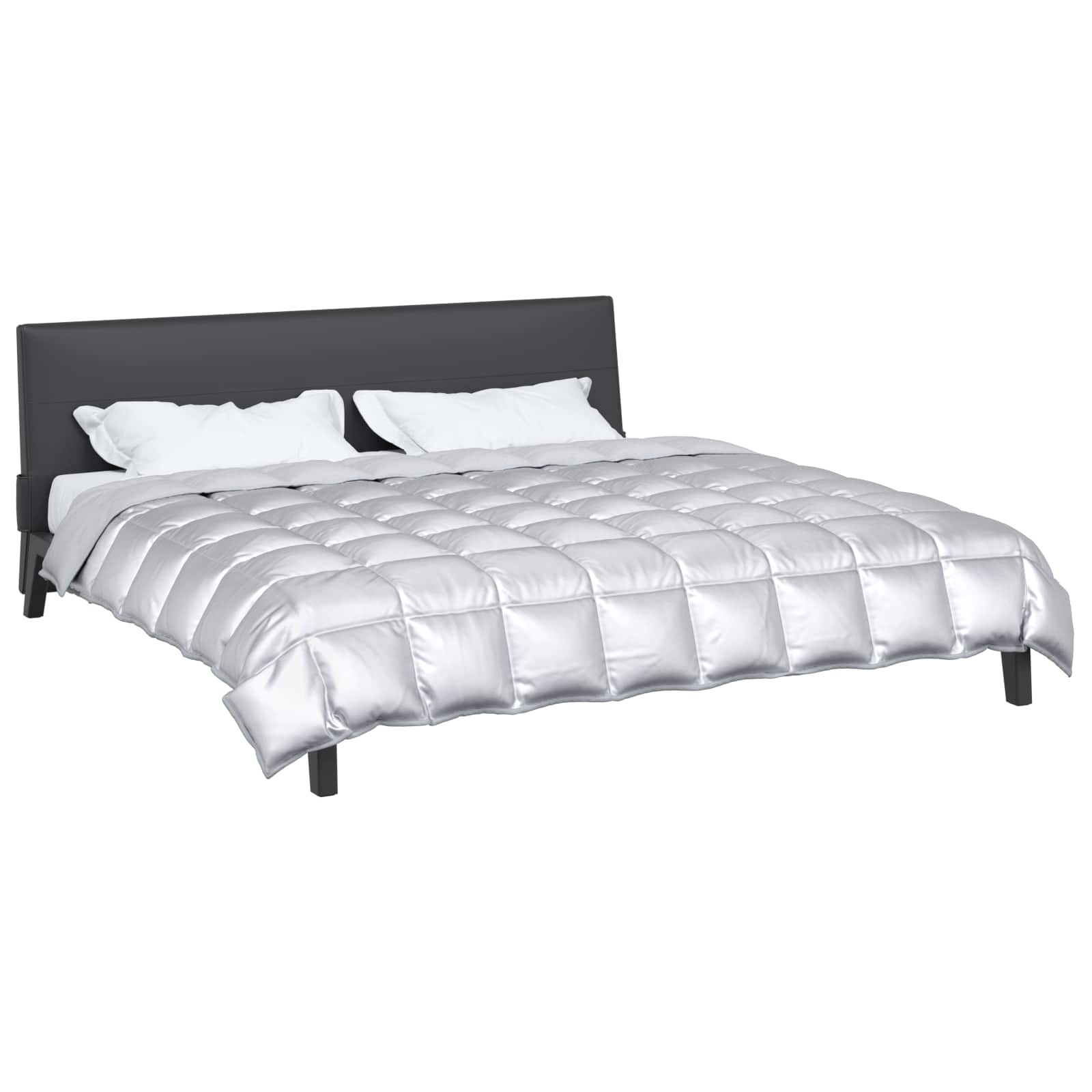 Vidaxx Winterbettdecke Silber 240 x 260 cm Satin und Mikrofaser