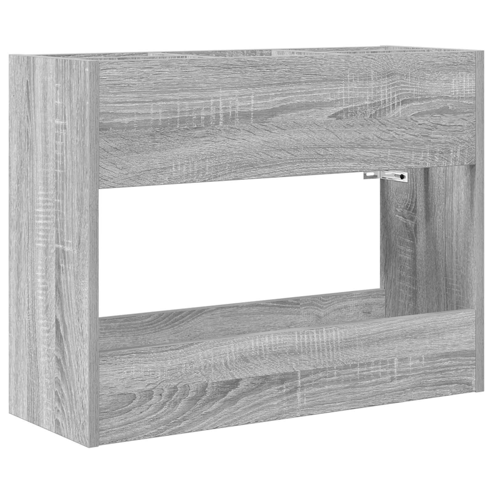 Vidaxl Regenschirm Standard Grau Sonoma 65 x 24 x 50 cm Holzwerkstoff