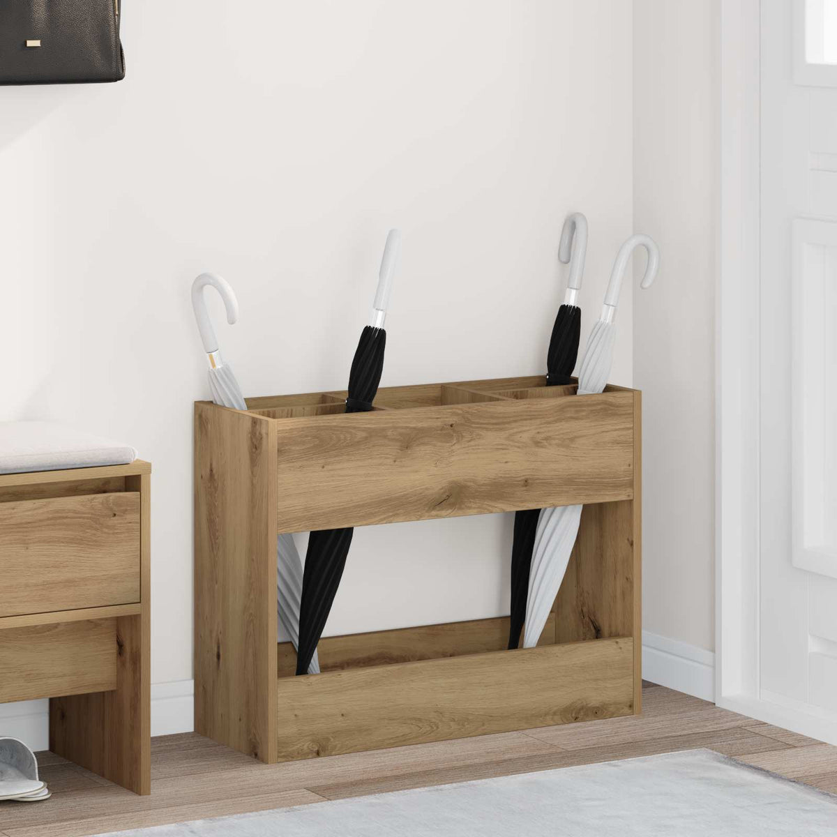 Vidaxx Regenschirm Standard Artisan Oak 65 x 24 x 50 cm verarbeitetes Holz