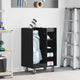 Vidaxx Golfschrank mit Rad schlichte schwarze Eiche 65 x 45 x 98 cm