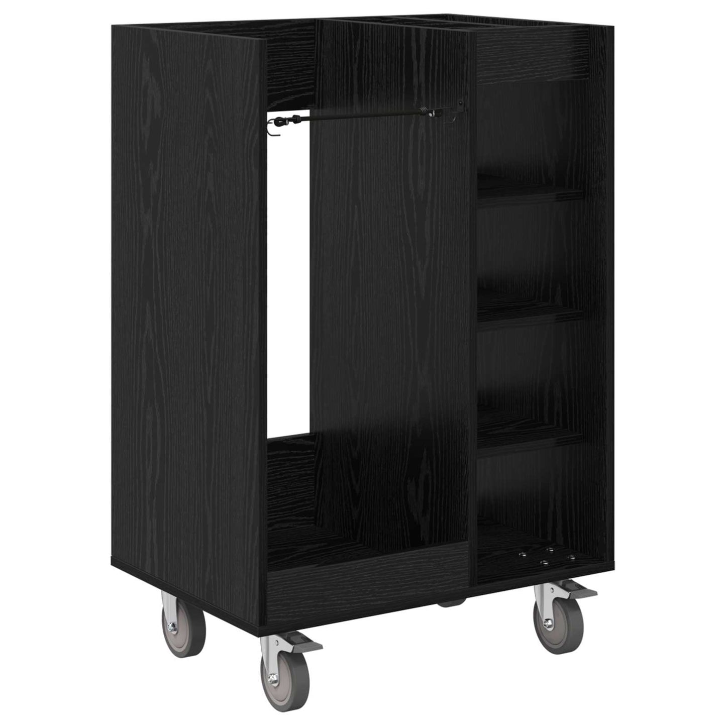 Vidaxx Golfschrank mit Rad schlichte schwarze Eiche 65 x 45 x 98 cm