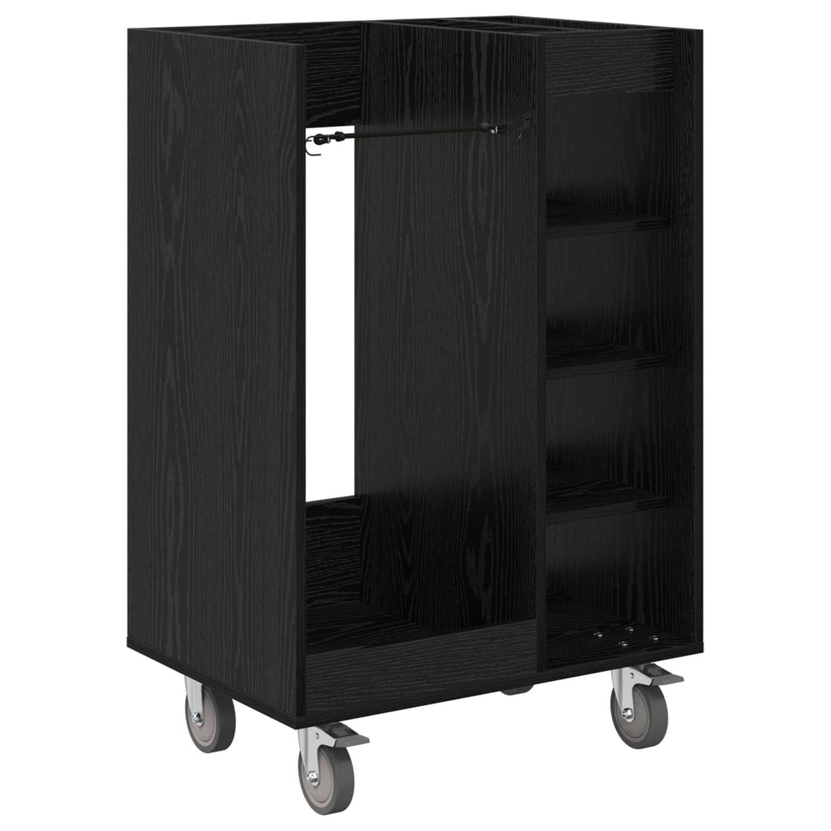 Vidaxx Golfschrank mit Rad schlichte schwarze Eiche 65 x 45 x 98 cm