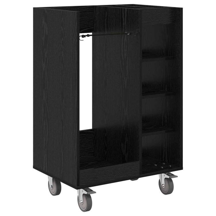 Vidaxx Golfschrank mit Rad schlichte schwarze Eiche 65 x 45 x 98 cm