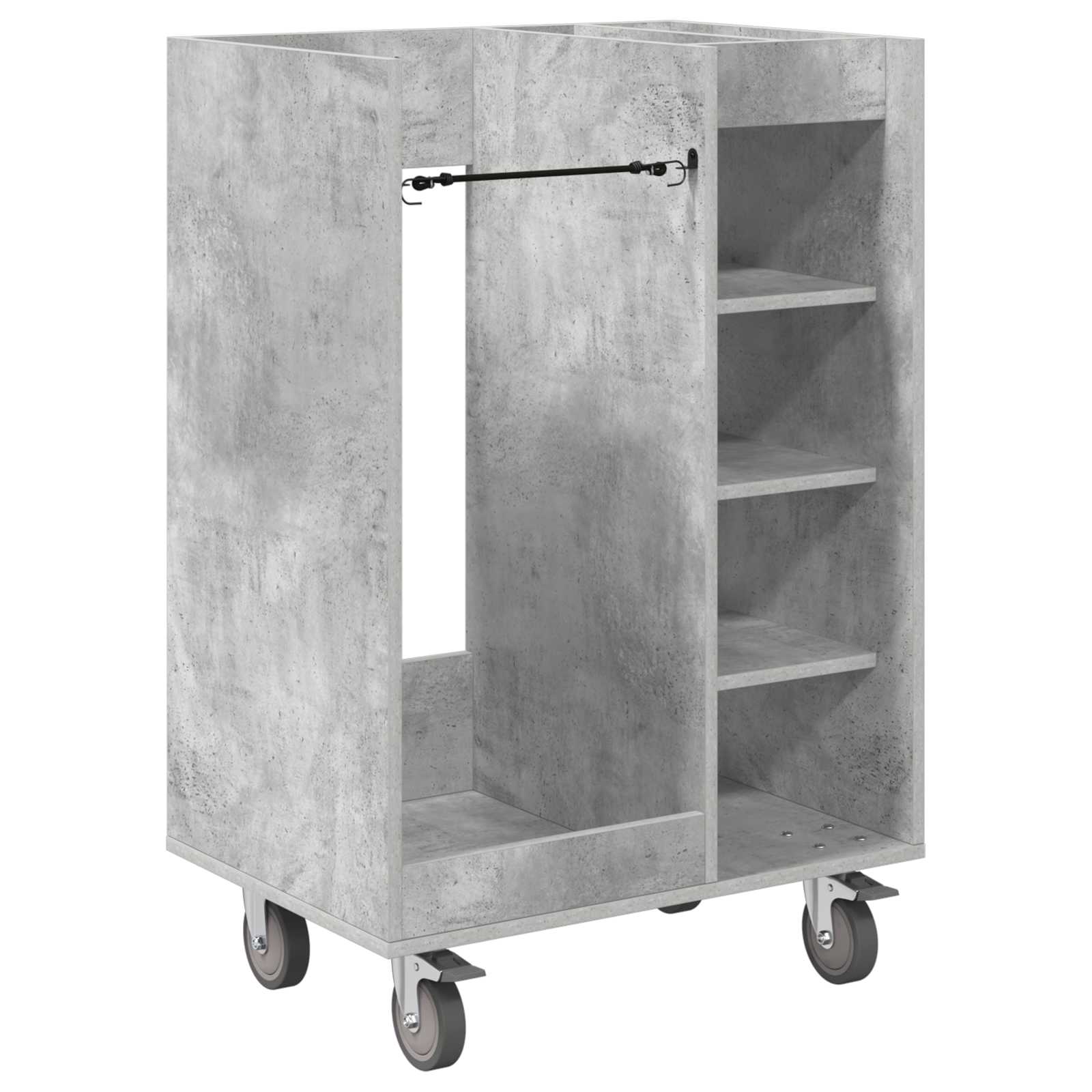 Vidaxx Golfschrank mit Rad schlicht betongrau 65 x 45 x 98 cm