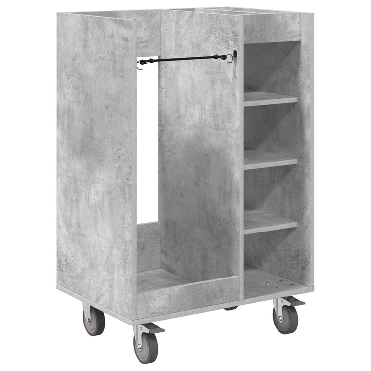 Vidaxx Golfschrank mit Rad schlicht betongrau 65 x 45 x 98 cm