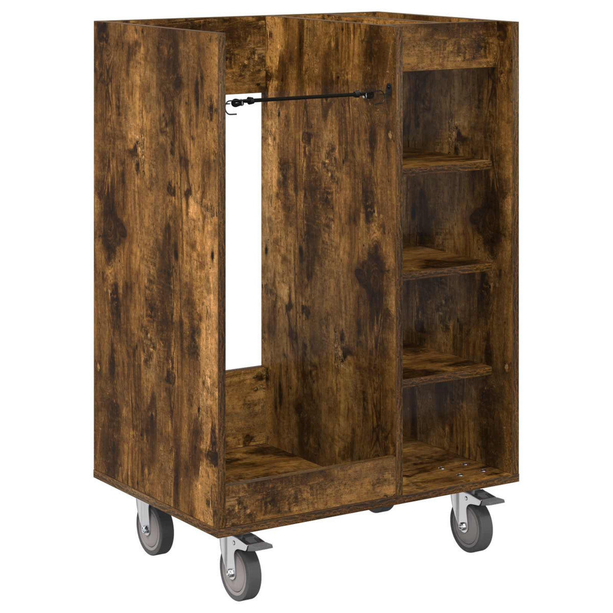 Vidaxx Golfschrank mit Rad, Räuchereiche natur, 65 x 45 x 98 cm