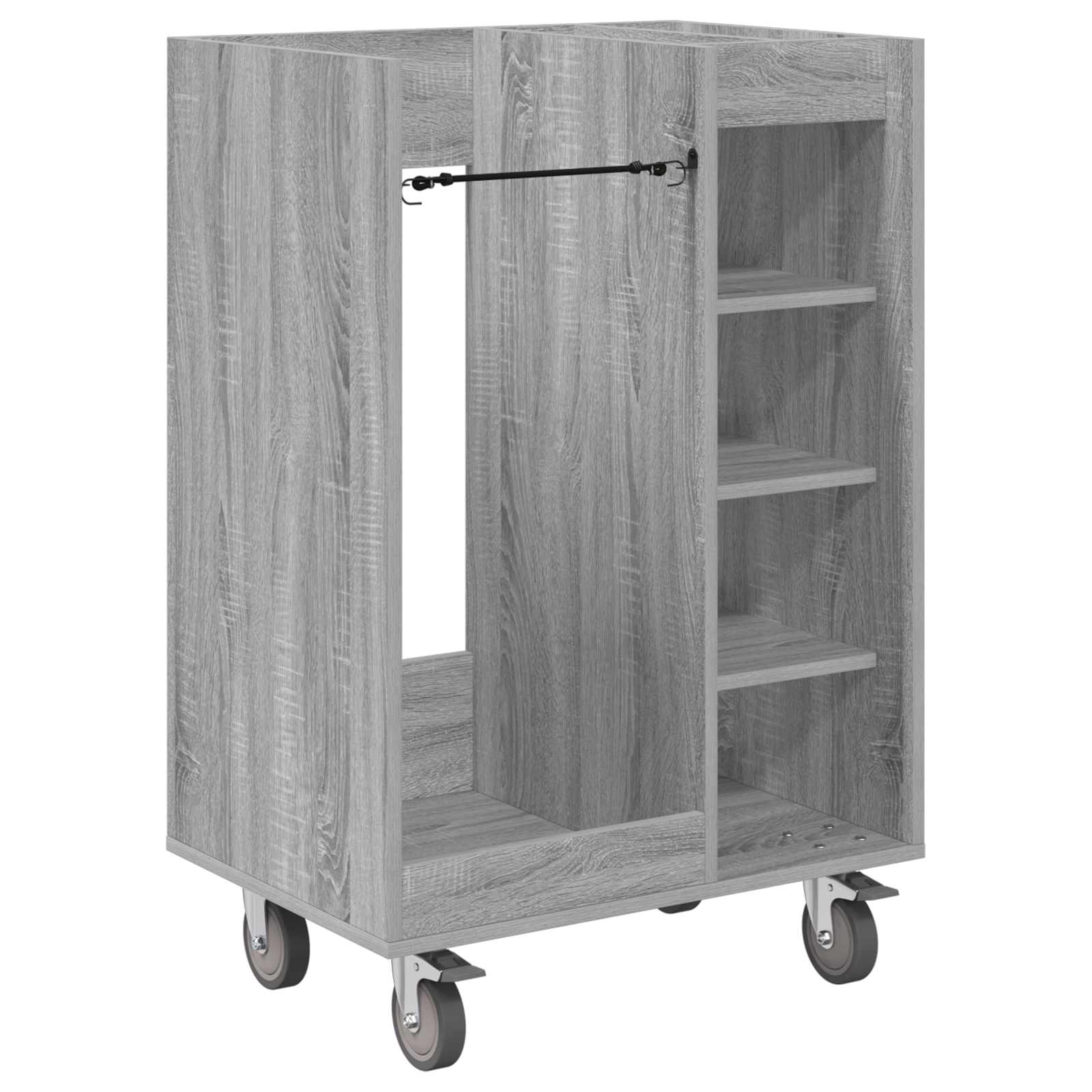 Vidaxl Golfschrank mit Rad einfarbig grau Sonoma 65 x 45 x 98 cm