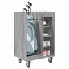 Vidaxl Golfschrank mit Rad einfarbig grau Sonoma 65 x 45 x 98 cm