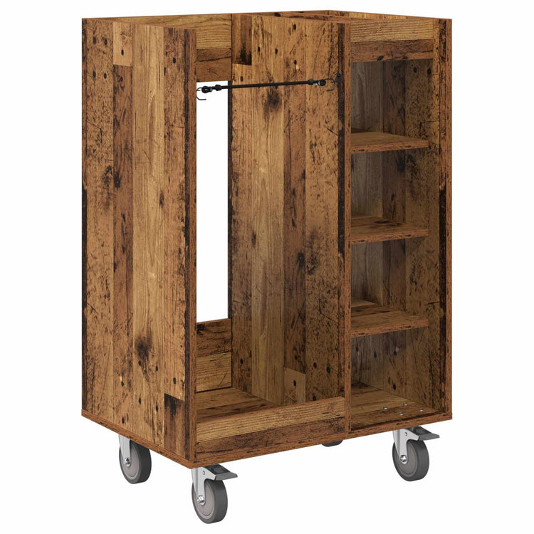 Vidaxx Golfschrank mit Rad, schlichtes Altholz, 65 x 45 x 98 cm