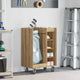 Vidaxl Golfkast mit wiel effen artisan eiken 65 x 45 x 98 cm